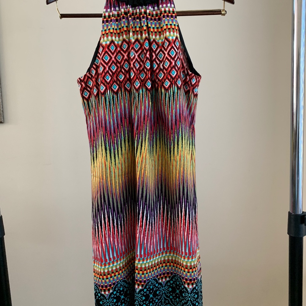London Times colorful cotton strap dress